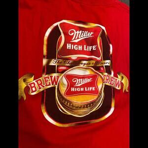 Miller high life beer t-shirt extra large xl delta pro weight tag